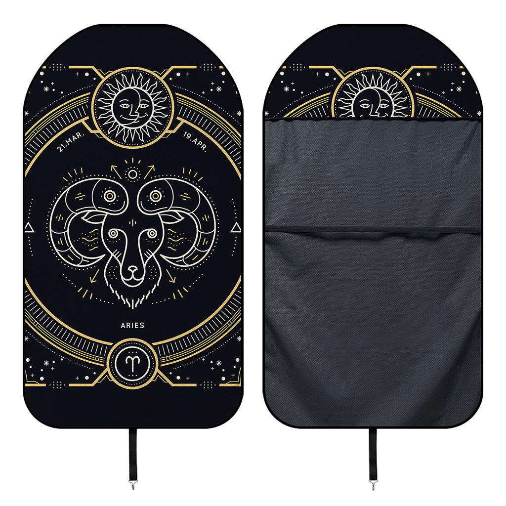 Vintage Aries Zodiac Sign Print Waterproof Car Seat Cover