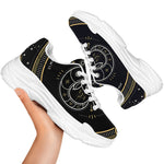 Vintage Aries Zodiac Sign Print White Chunky Shoes