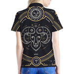 Vintage Aries Zodiac Sign Print Women's Polo Shirt