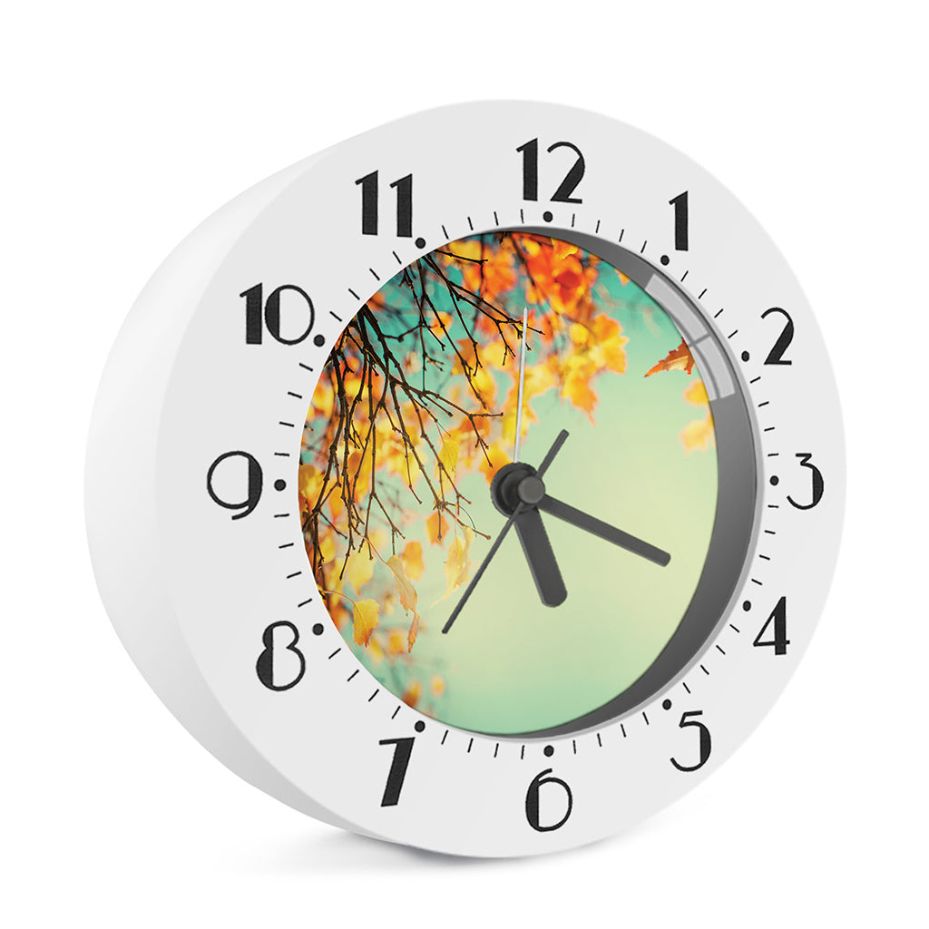 Vintage Autumn Print Alarm Clock