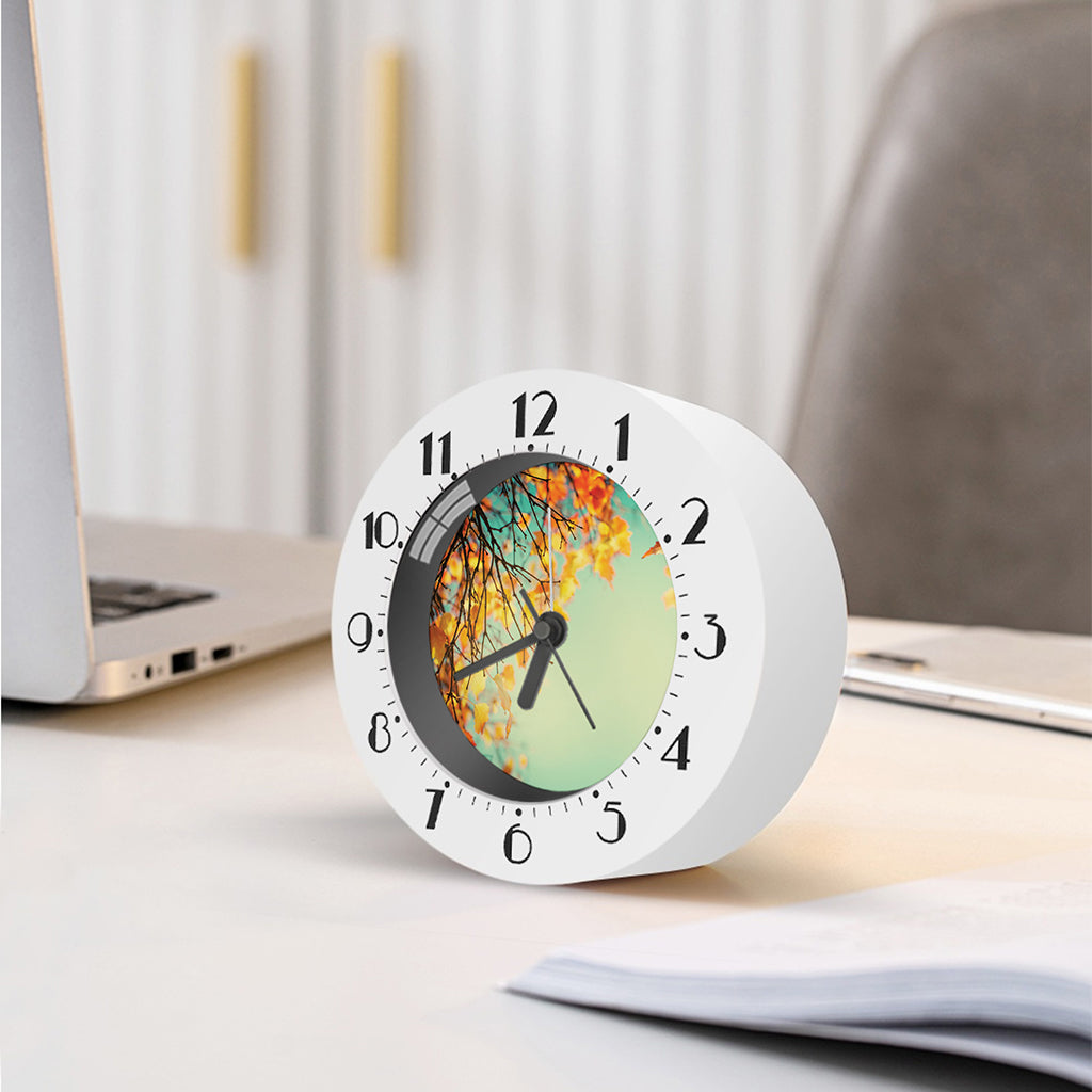Vintage Autumn Print Alarm Clock