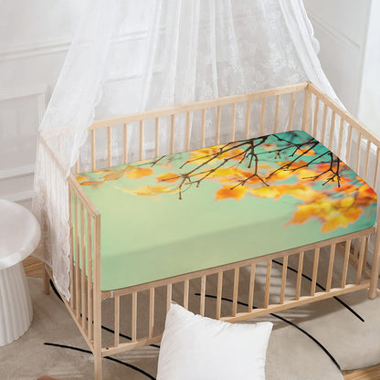 Vintage Autumn Print Baby Crib Sheet