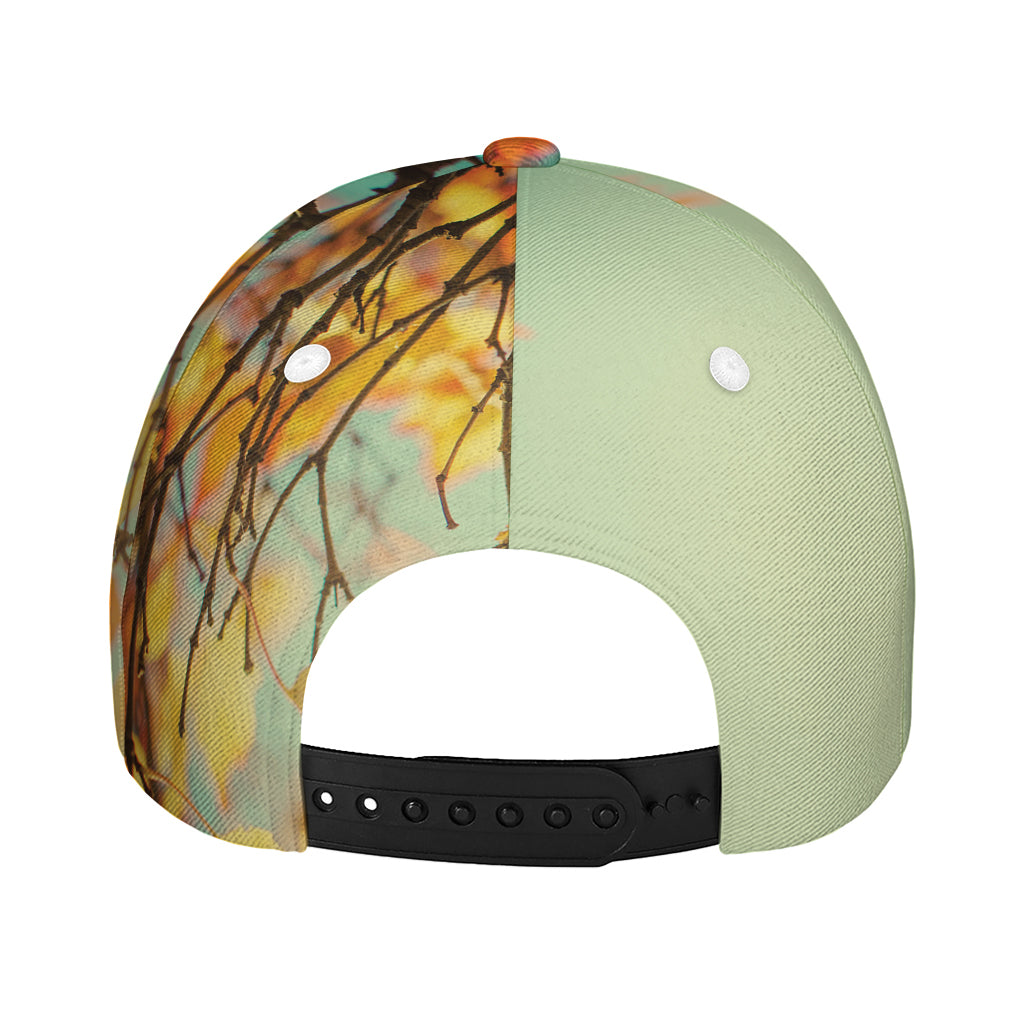 Vintage Autumn Print Baseball Cap