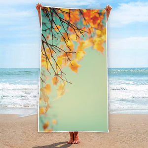 Vintage Autumn Print Beach Towel