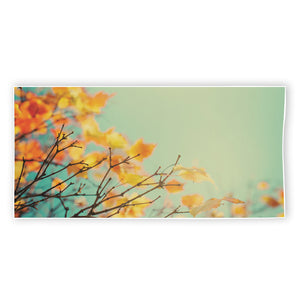 Vintage Autumn Print Beach Towel