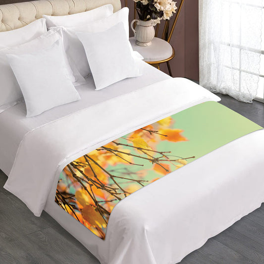 Vintage Autumn Print Bed Runner