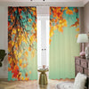 Vintage Autumn Print Blackout Pencil Pleat Curtains