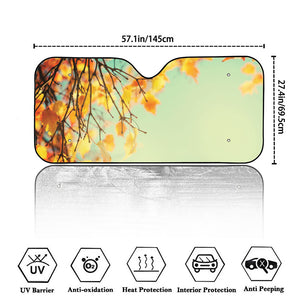 Vintage Autumn Print Car Windshield Sun Shade