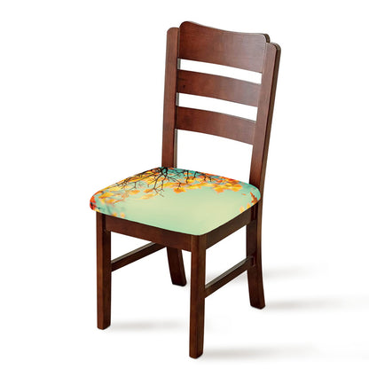 Vintage Autumn Print Chair Cushion Cover