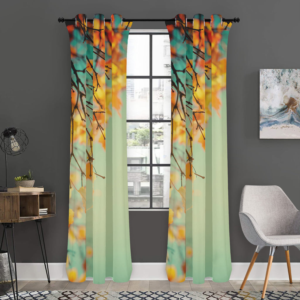 Vintage Autumn Print Curtain