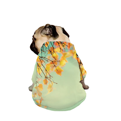 Vintage Autumn Print Dog Zip Up Jacket