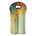Vintage Autumn Print Double Neoprene Wine Tote