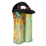 Vintage Autumn Print Double Neoprene Wine Tote