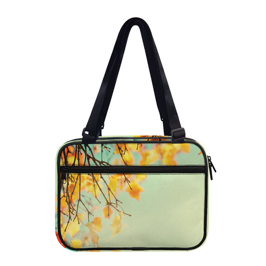 Vintage Autumn Print Double Strap Bible Bag