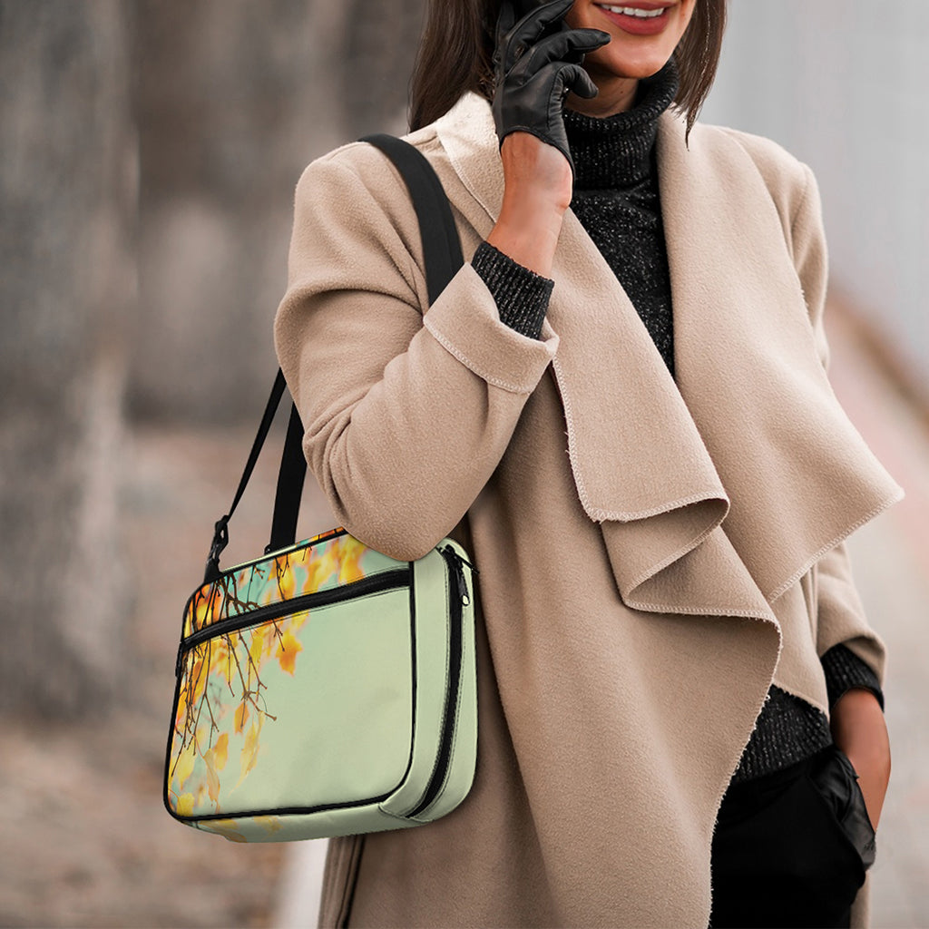 Vintage Autumn Print Double Strap Bible Bag