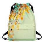 Vintage Autumn Print Drawstring Backpack