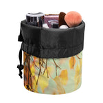 Vintage Autumn Print Drawstring Makeup Bag