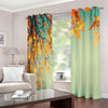 Vintage Autumn Print Extra Wide Grommet Curtains