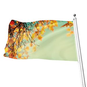 Vintage Autumn Print Flag