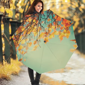 Vintage Autumn Print Foldable Umbrella