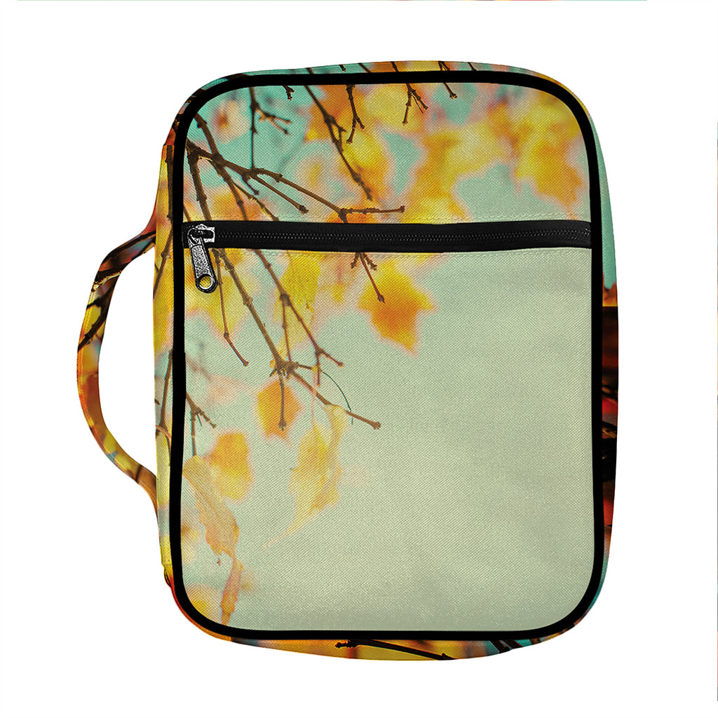 Vintage Autumn Print Front Pocket Bible Bag