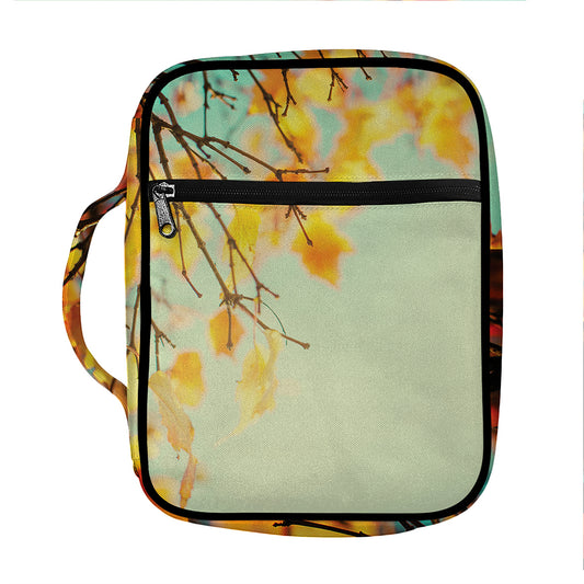Vintage Autumn Print Front Pocket Bible Bag