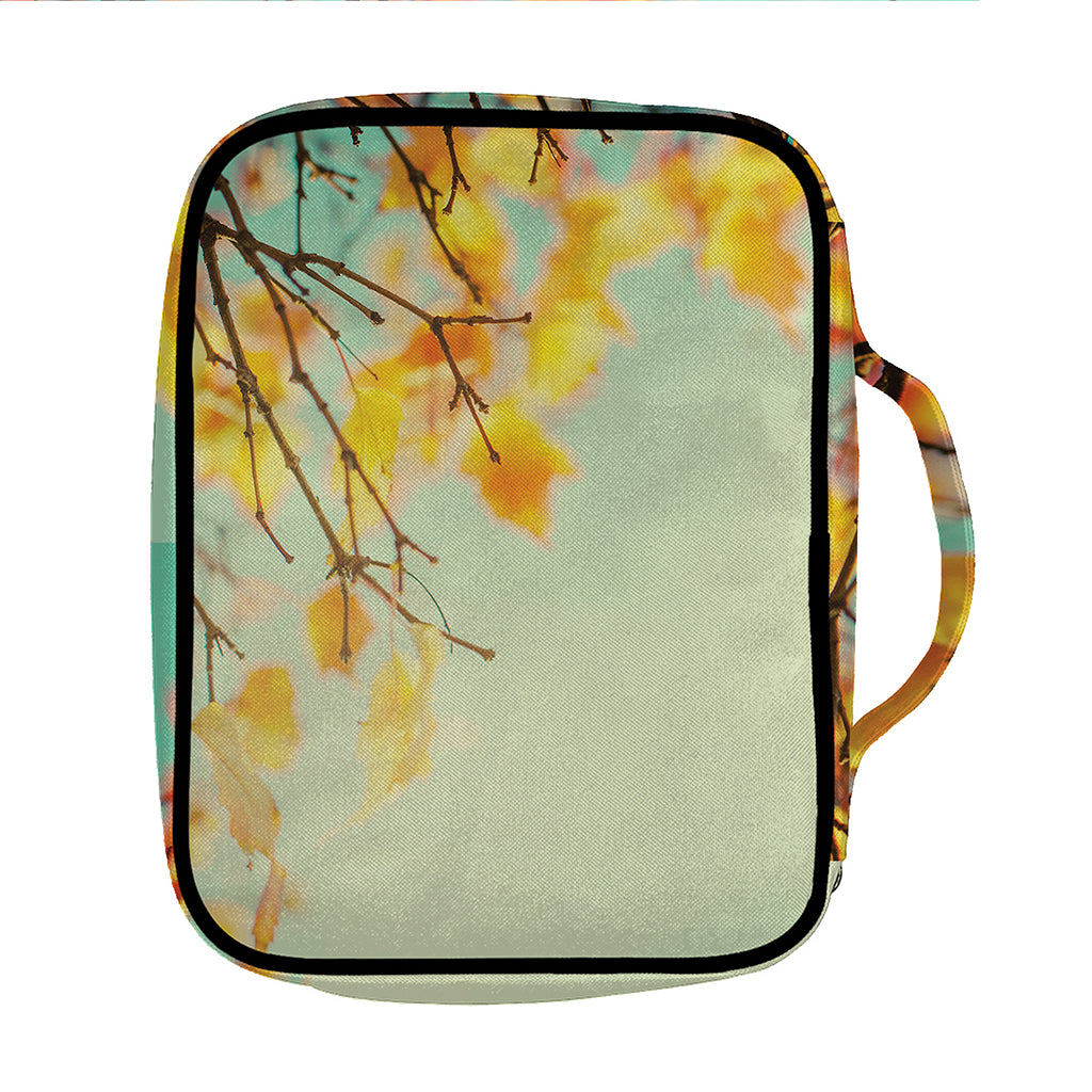 Vintage Autumn Print Front Pocket Bible Bag