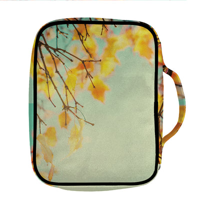 Vintage Autumn Print Front Pocket Bible Bag