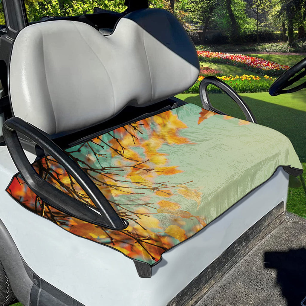 Vintage Autumn Print Golf Cart Seat Cover
