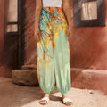 Vintage Autumn Print Harem Pants