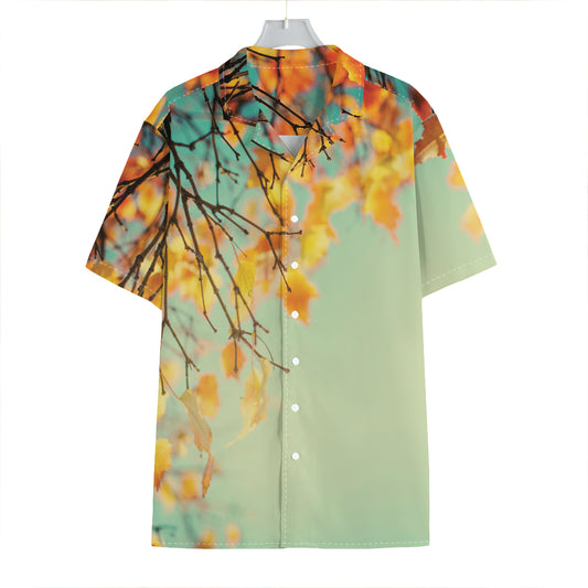 Vintage Autumn Print Hawaiian Shirt