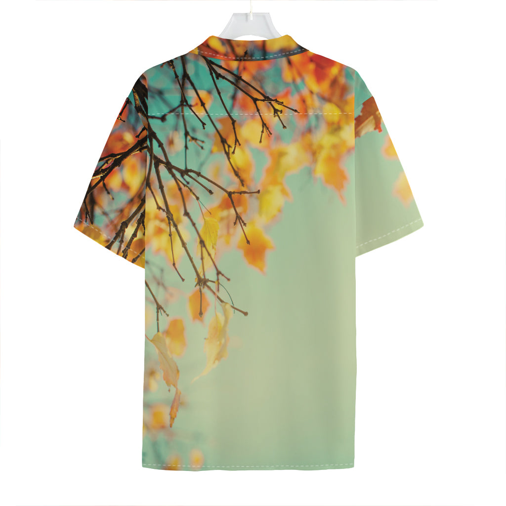 Vintage Autumn Print Hawaiian Shirt