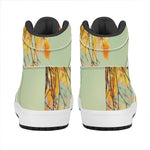 Vintage Autumn Print High Top Leather Sneakers