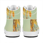 Vintage Autumn Print High Top Leather Sneakers