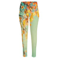 Vintage Autumn Print High-Waisted Pocket Leggings