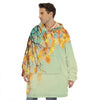 Vintage Autumn Print Hoodie Blanket