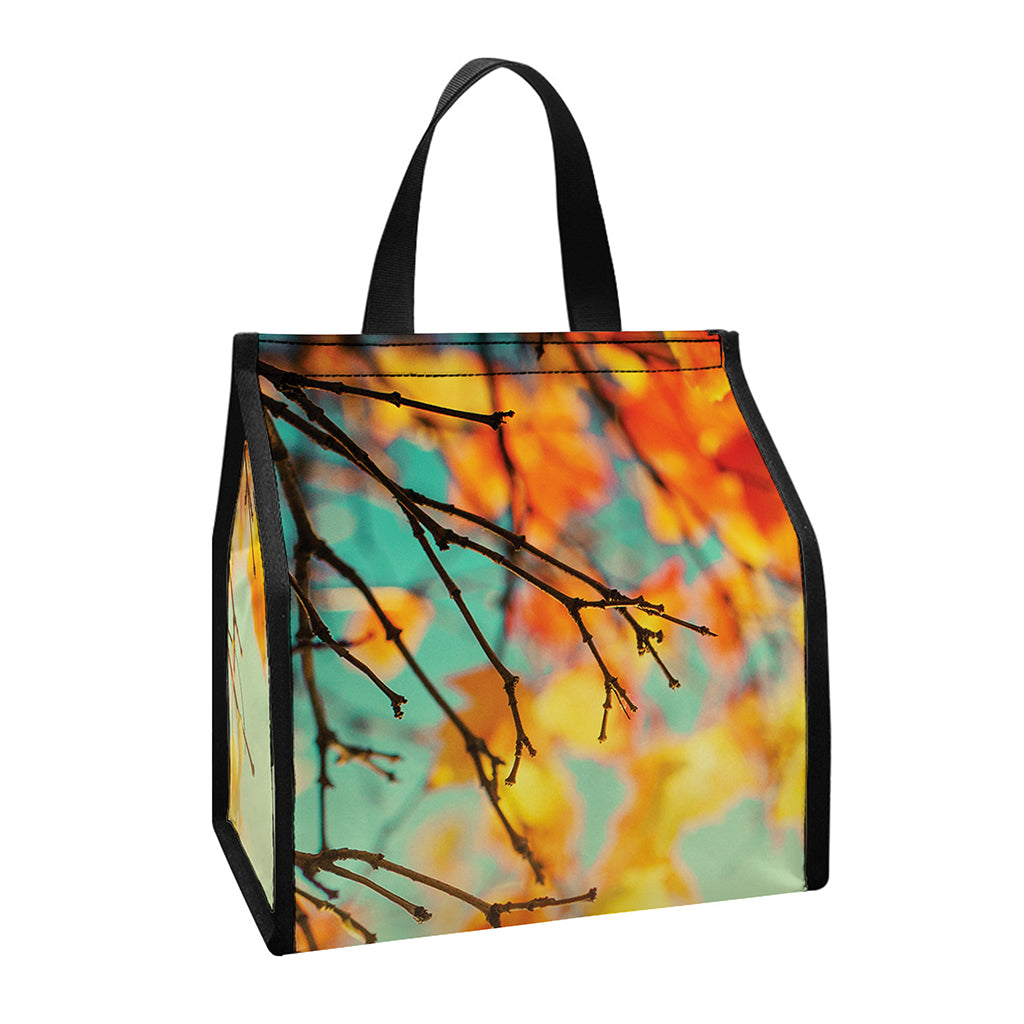 Vintage Autumn Print Insulated Lunch Tote