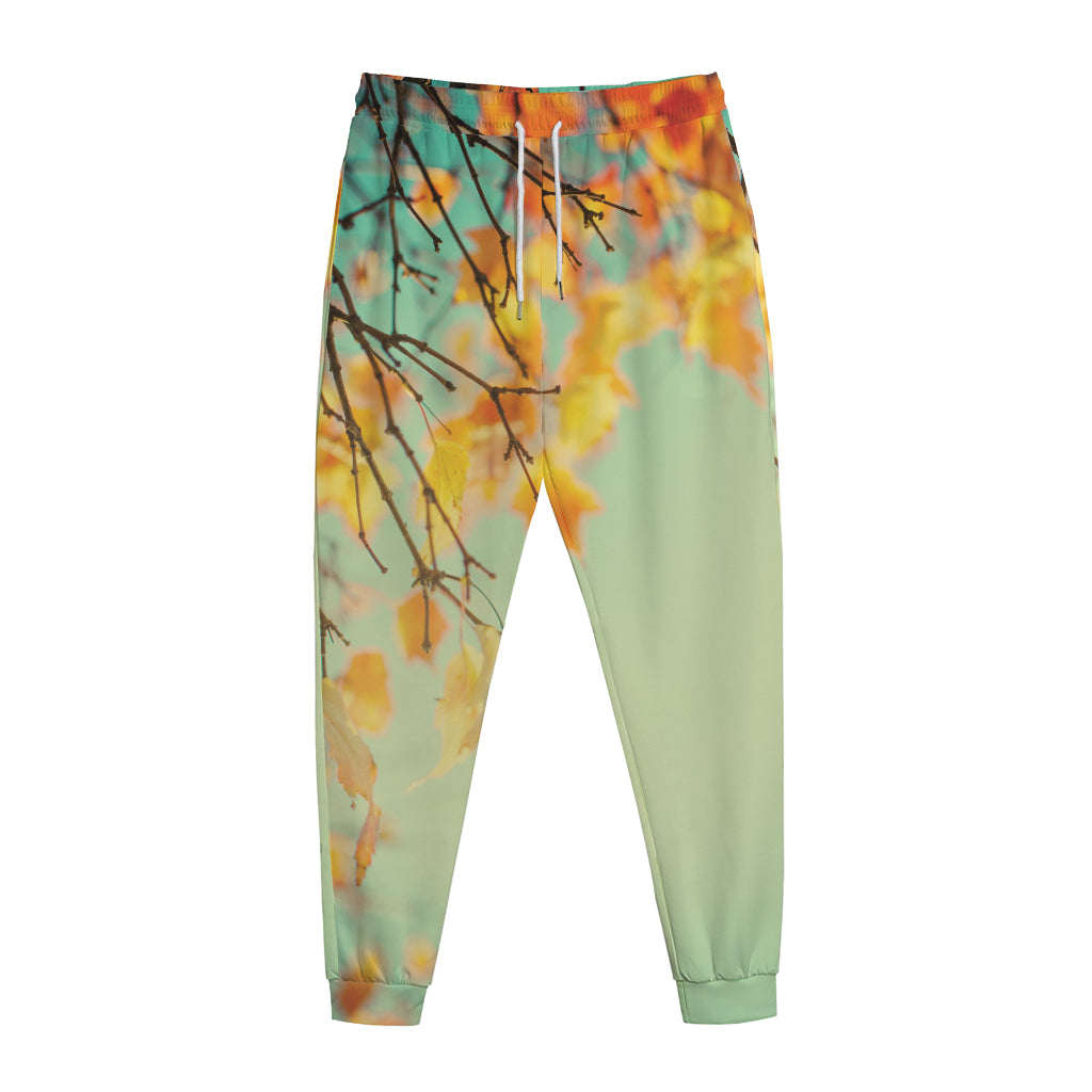 Vintage Autumn Print Jogger Pants