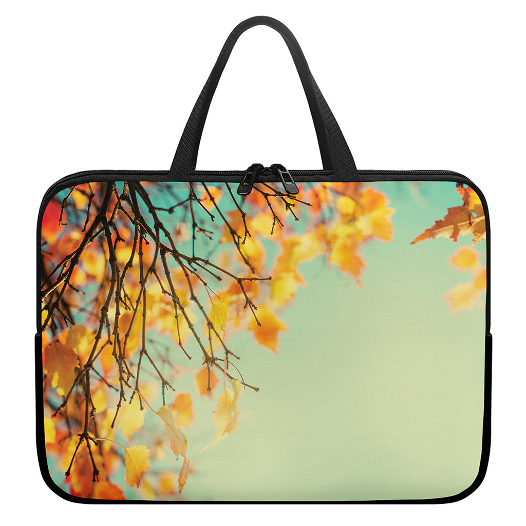 Vintage Autumn Print Laptop Sleeve With Handle