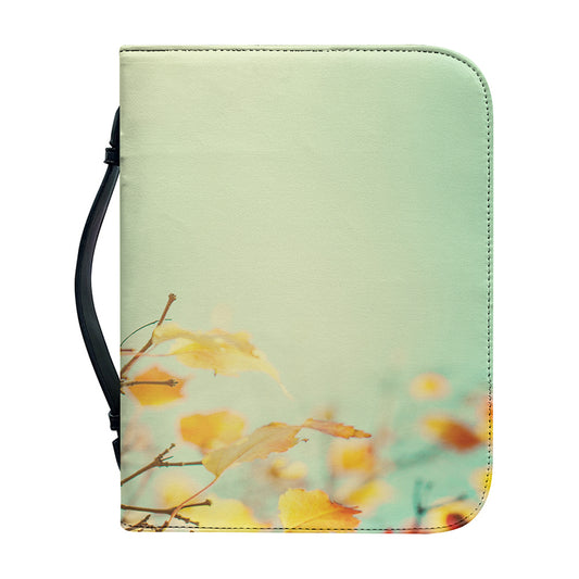Vintage Autumn Print Leather Bible Cover