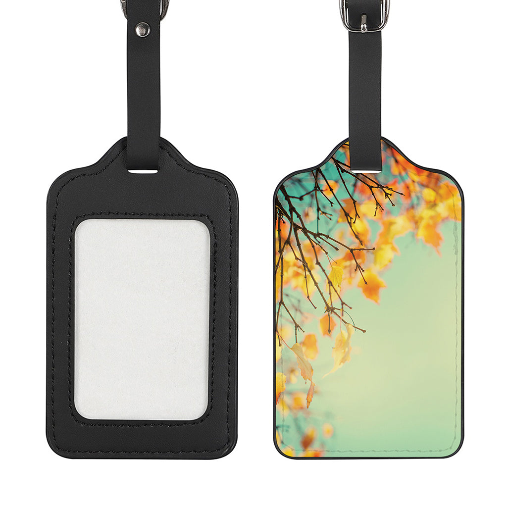 Vintage Autumn Print Luggage Tag