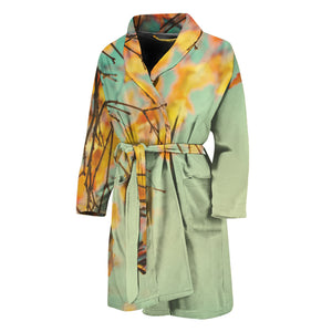 Vintage Autumn Print Men's Bathrobe