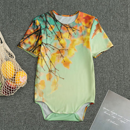 Vintage Autumn Print Men's Bodysuit