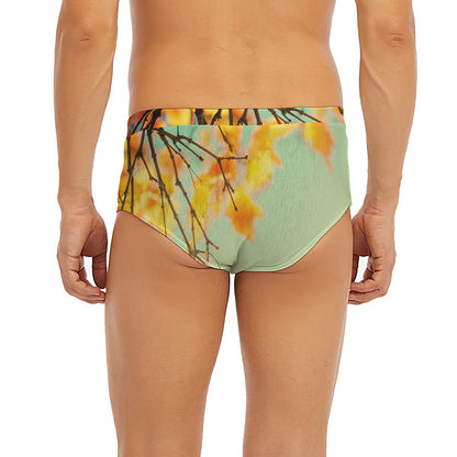 Vintage Autumn Print Men's Briefs