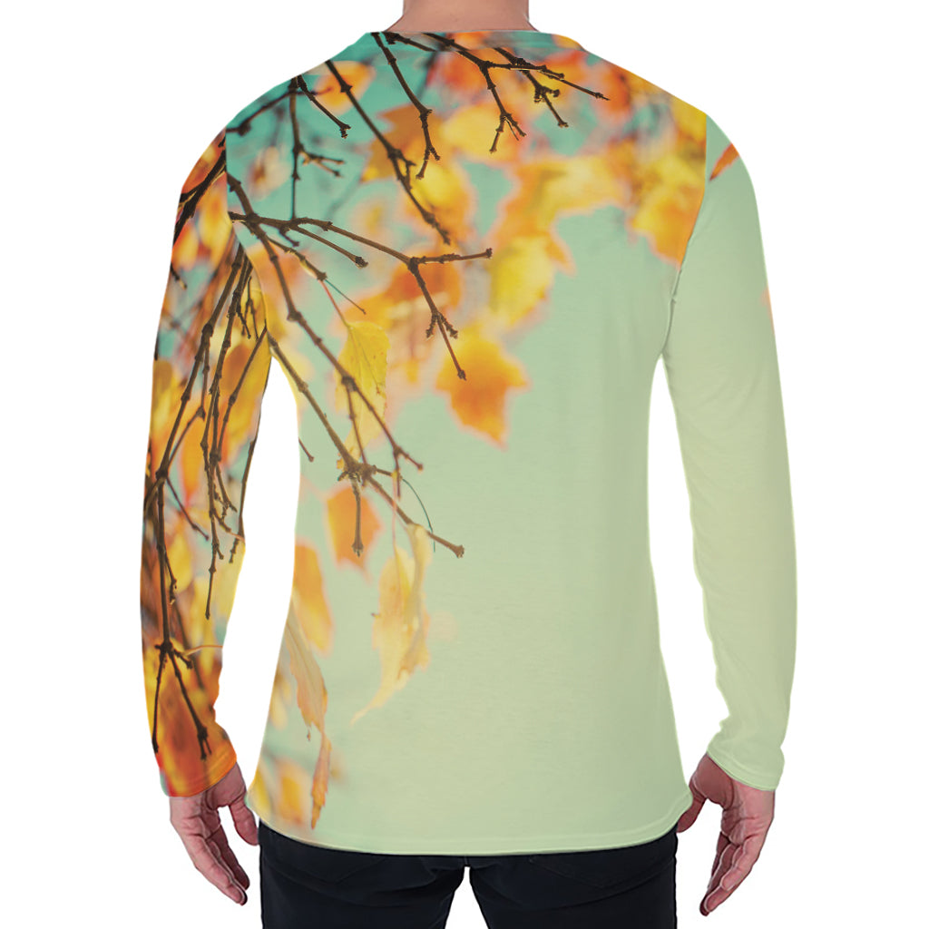 Vintage Autumn Print Men's Long Sleeve T-Shirt