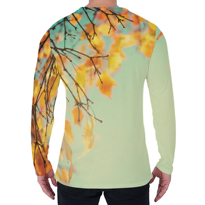 Vintage Autumn Print Men's Long Sleeve T-Shirt