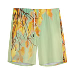 Vintage Autumn Print Men's Sports Shorts