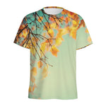 Vintage Autumn Print Men's Sports T-Shirt