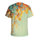 Vintage Autumn Print Men's Sports T-Shirt