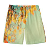 Vintage Autumn Print Men's Swim Trunks